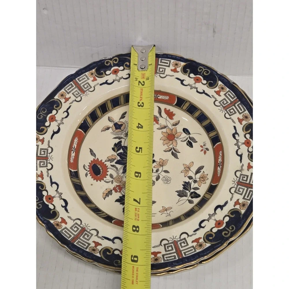 Antique 1930s Mason's Ironstone England Mandarin Plate Se Of 2 Excellent